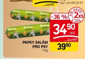 Papky salám pro psy