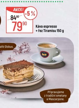 Káva espresso + řez Tiramisu