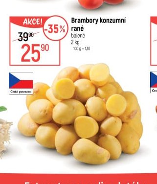 Brambory konzumní rané