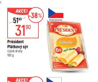Président Plátkový sýr
