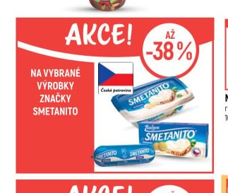 Na vybrané výrobky značky Smetanito