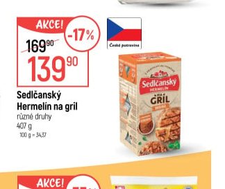 Sedlčanský Hermelín na gril