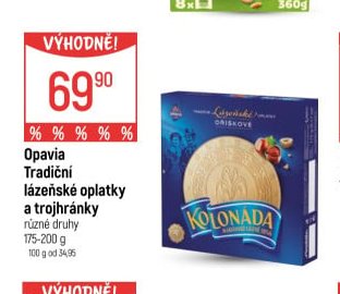 Opavia Tradiční lázeňské oplatky a trojhránky