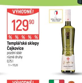 Templářské sklepy Čejkovice pozdní sběr
