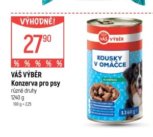 Váš výběr Konzerva pro psy