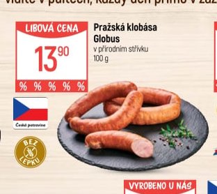 Pražská klobása Globus