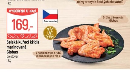 Selská kuřecí křídla marinovaná Globus
