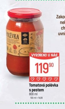 Tomatová polévka s pestem