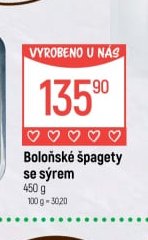 Boloňské špagety se sýrem
