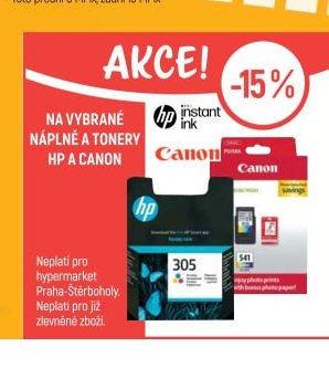 Na vybrané náplně a tonery HP a Canon