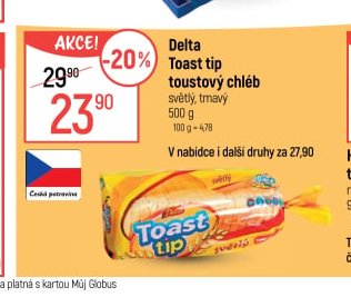 Delta Toast tip toustový chléb