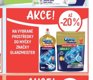 Na vybrané prostředky do myčky Glanzmeister