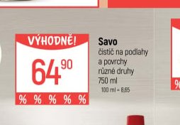 Savo čistič na podlahy a povrchy