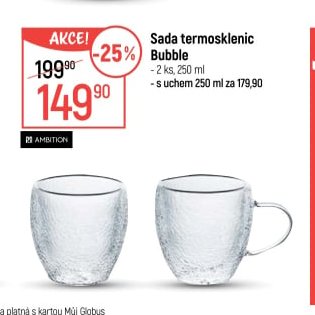 Sada termosklenic Bubble
