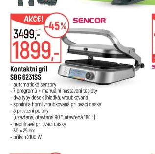 Kontaktní gril SBG 6231SS