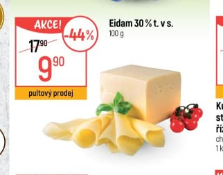 Eidam 30 % t. v s. 100 g
