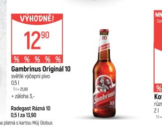 Gambrinus Originál 10 0,5 l