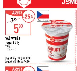 Váš výběr Jogurt bílý