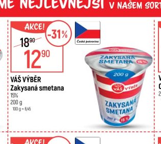 Váš výběr Zakysaná smetana