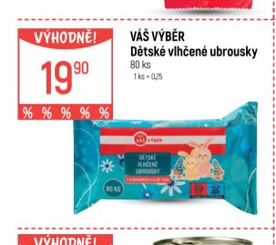 Váš výběr Dětské vlhčené ubrousky