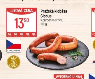 Pražská klobása Globus