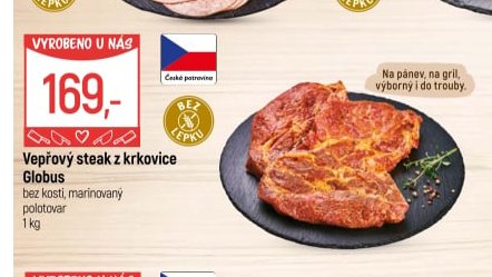 Vepřový steak z krkovice Globus