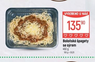 Boloňské špagety se sýrem