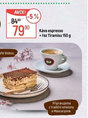 Káva espresso + řez Tiramisu 150 g