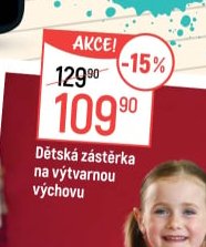 Dětská zástěrka na výtvarnou výchovu