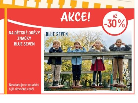 Na dětské oděvy značky Blue Seven