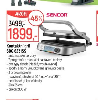 Kontaktní gril SBG 6231SS