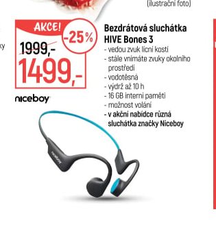 Bezdrátová sluchátka HIVE Bones 3