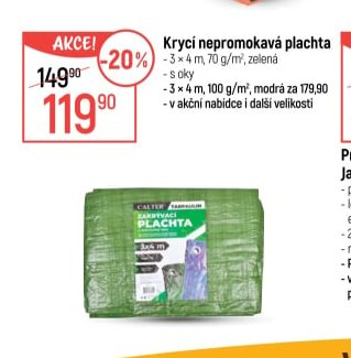 Krycí nepromokavá plachta