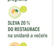 SLEVA 20 % DO RESTAURACE na snídaně a večeře