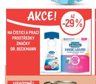 NA ČISTICÍ A PRACÍ PROSTŘEDKY ZNAČKY DR. BECKMANN