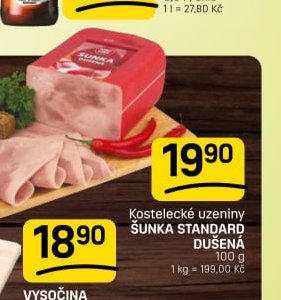 Kostelecké uzeniny ŠUNKA STANDARD 100 g