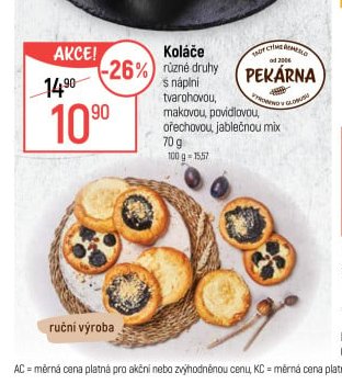 Koláče různé druhy