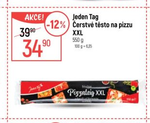 Jeden Tag Čerstvé těsto na pizzu XXL 550 g