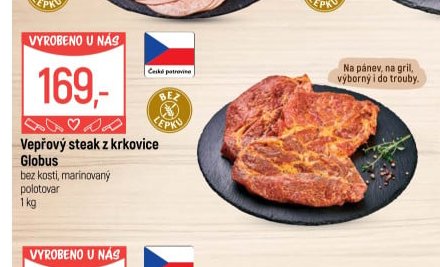 Vepřový steak z krkovice Globus