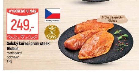 Selský kuřecí prsní steak Globus