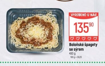 Boloňské špagety se sýrem