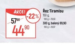 Řez Tiramisu 150 g