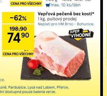 Vepřová plec bez kosti