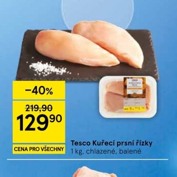 Tesco Kuřecí prsní řízky 1 kg