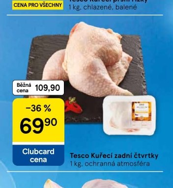 Tesco Kuřecí zadní čtvrtky 1 kg