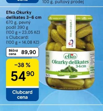 Efko Okurky delikates 3–6 cm