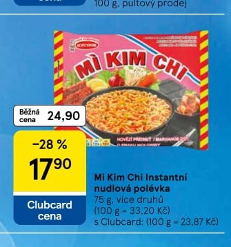Mi Kim Chi Instantní nudlová polévka