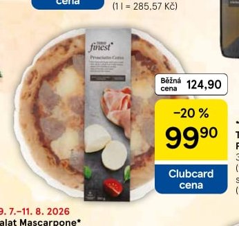 Tesco Finest Pizza Prosciutto Cotto 380 g