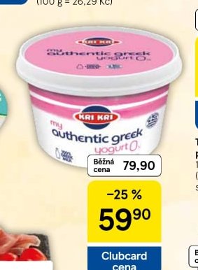Kri Kri Řecký jogurt 0% tuku 500 g