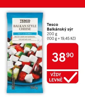 Tesco Balkánský sýr